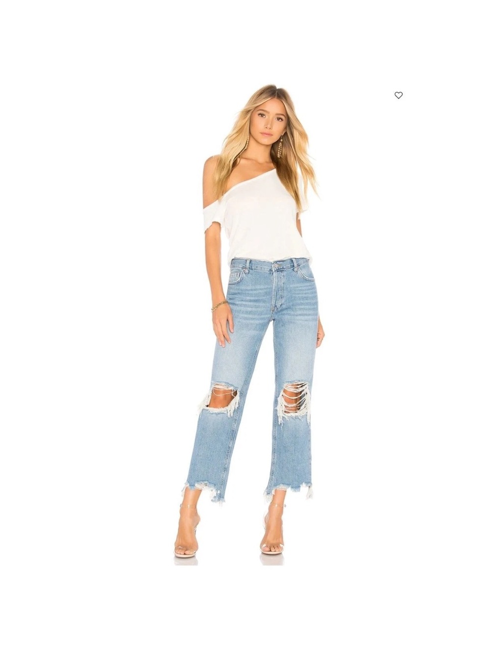 REVOLVE X WE THE FREE Maggie Straight Jean in Light Stone